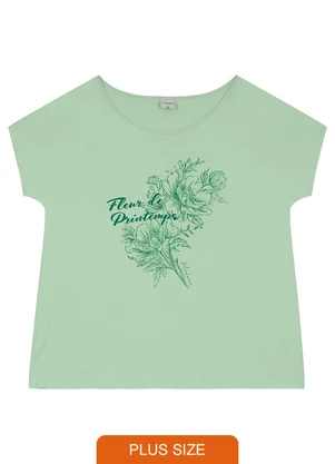 Malwee - Camiseta Fleur Mullet Plus Verde Menta - MALWEE
