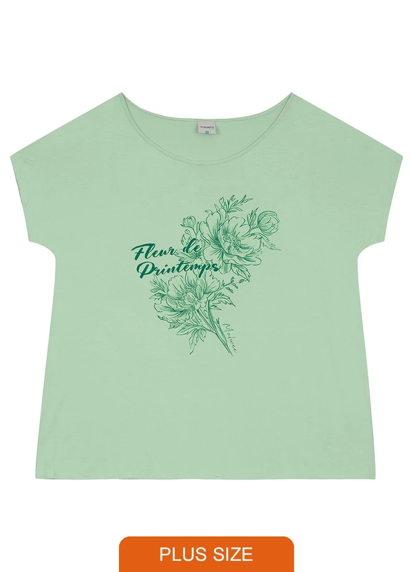 Malwee - Camiseta Fleur Mullet Plus Verde Menta