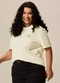 Malwee - Camiseta All Shapes And Sizes Plus Marrom - variação: Off White