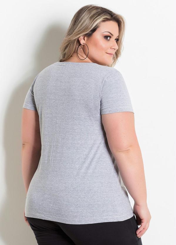 Marguerite - T-Shirt com Detalhe no Decote Mescla Marguerite 2