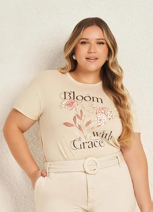 Lisamour - T-Shirt  Estampa Branco - LISAMOUR