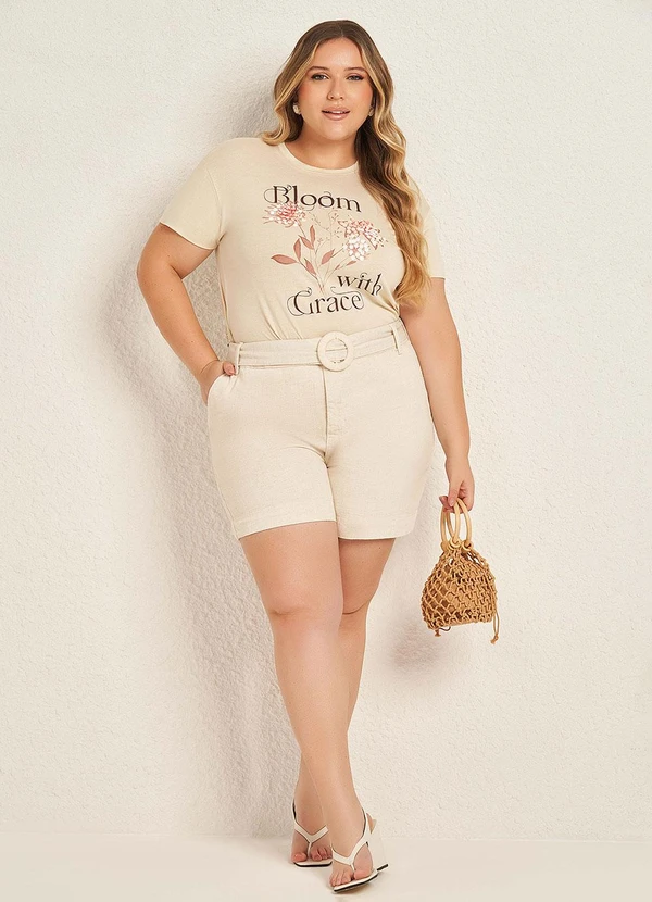 Lisamour - T-Shirt  Estampa Branco 2