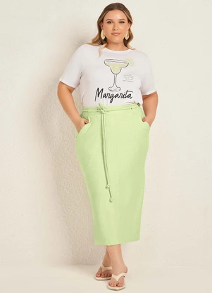 Lisamour - T-Shirt Estampada Moderna Branco - LISAMOUR