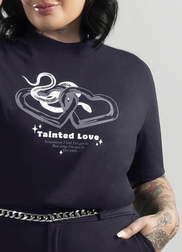 Cativa - T-Shirt Feminina Comfort Estampada Preto 3