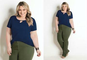 Blusa Marinho Plus Size Marguerite