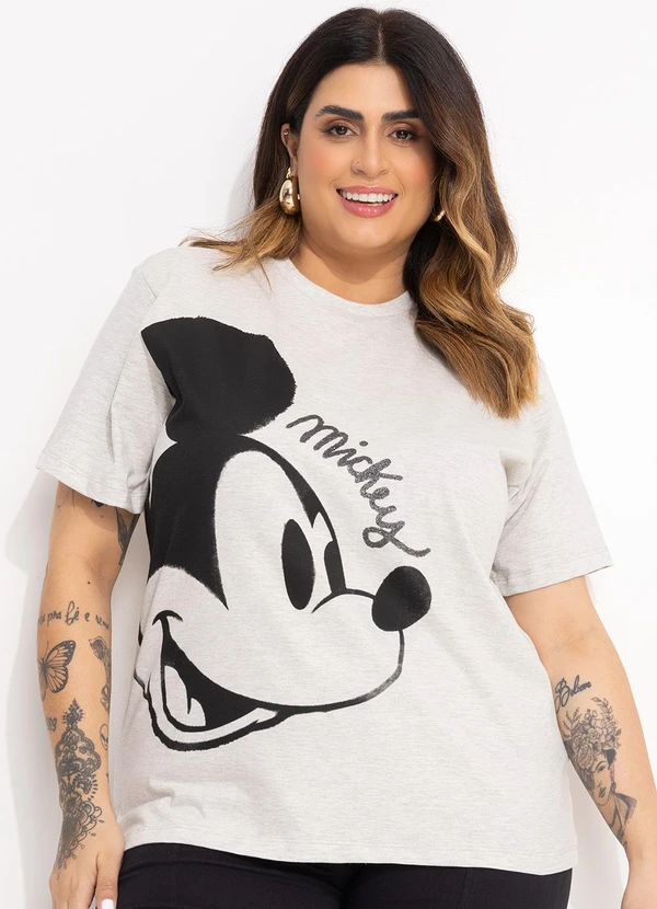 Disney - T-Shirt Mescla Banana em Malha de Algodão Pentea