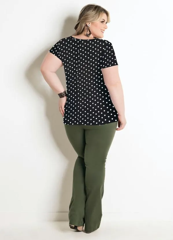 Marguerite - Blusa  Póa Preta Plus Size Marguerite 4