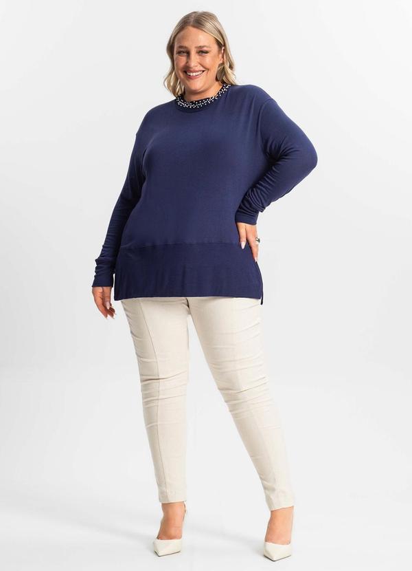 Secret Glam - Blusão Feminino Plus Size Azul 1