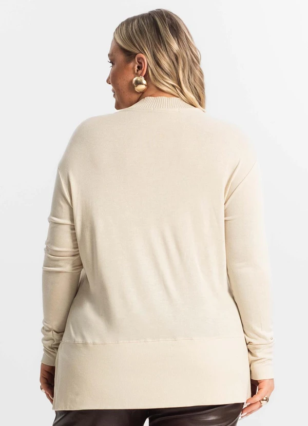Secret Glam - Blusão Feminino Plus Size Bege 2