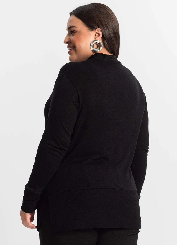 Secret Glam - Blusão Feminino Plus Size Preto 2