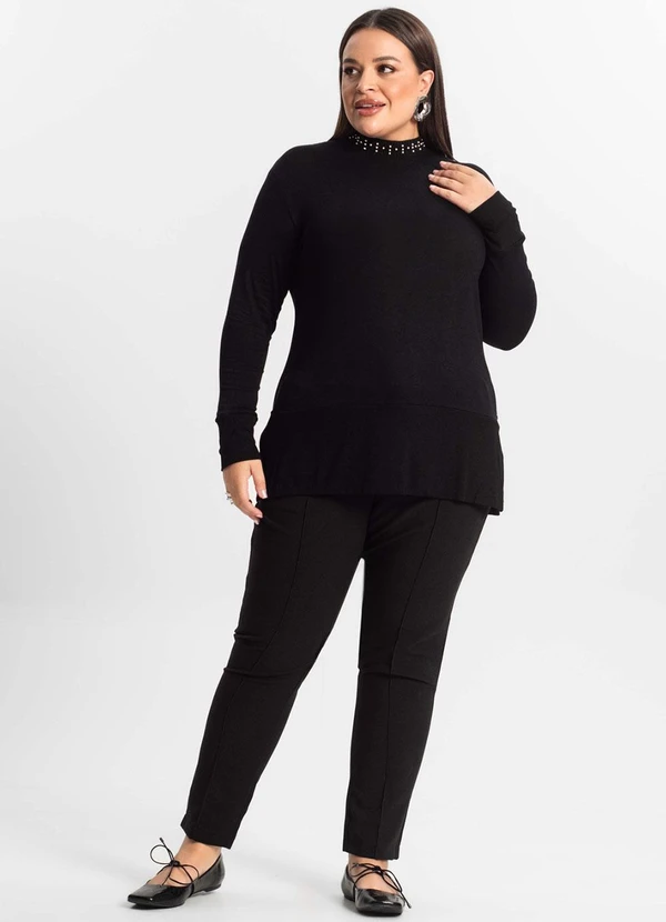 Secret Glam - Blusão Feminino Plus Size Preto 3