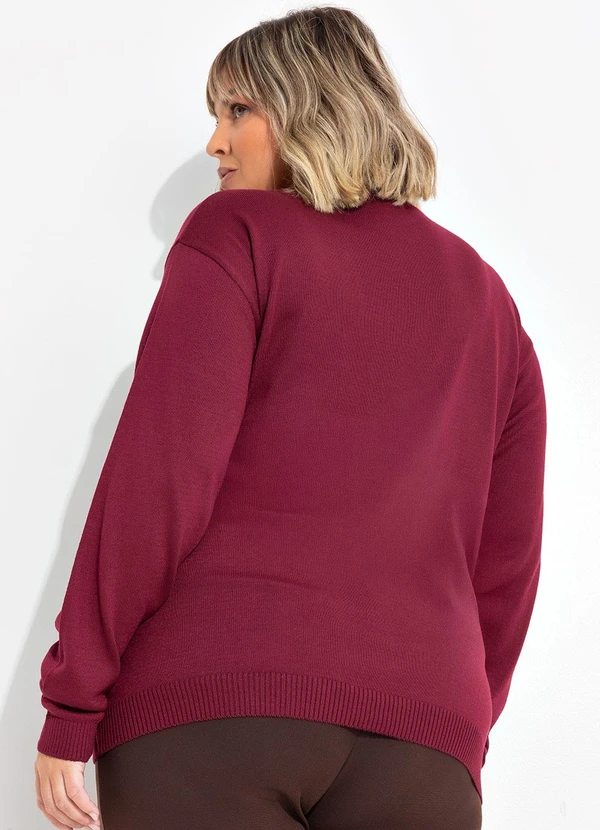 Marguerite - Casaco Bordô em Tricô 2