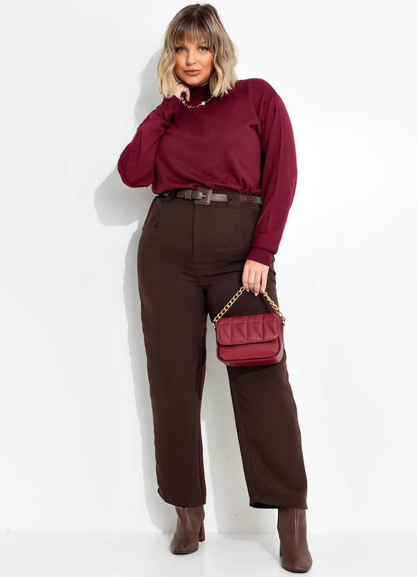 Marguerite - Casaco Bordô em Tricô 3