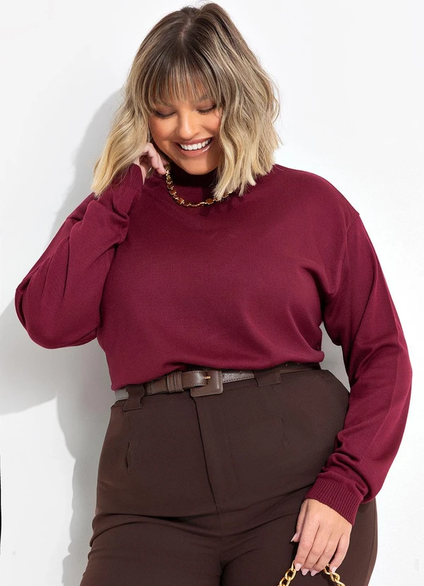 Marguerite - Casaco Bordô em Tricô 4