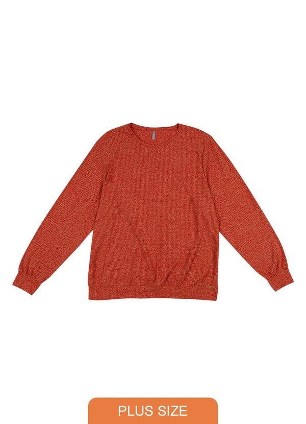 Cativa Plus Size - Tricô  Feminino Adulto Plus Size Laranja