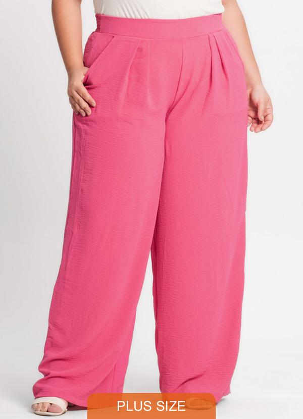 Secret Glam - Calça Crepe Feminina Rosa 1