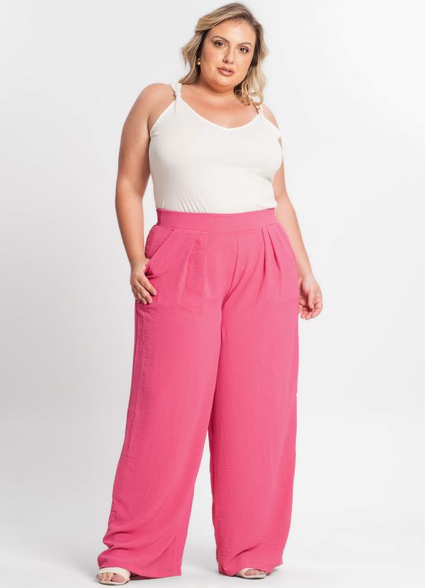 Secret Glam - Calça Crepe Feminina Rosa 3
