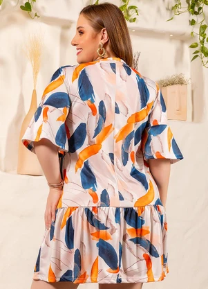 Marguerite - Vestido Abstrata em Jersey Acetinado - MARGUERITE