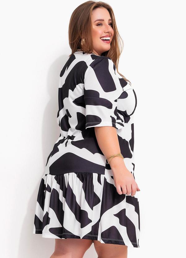 Marguerite - Vestido Abstrata em Jersey Acetinado 2