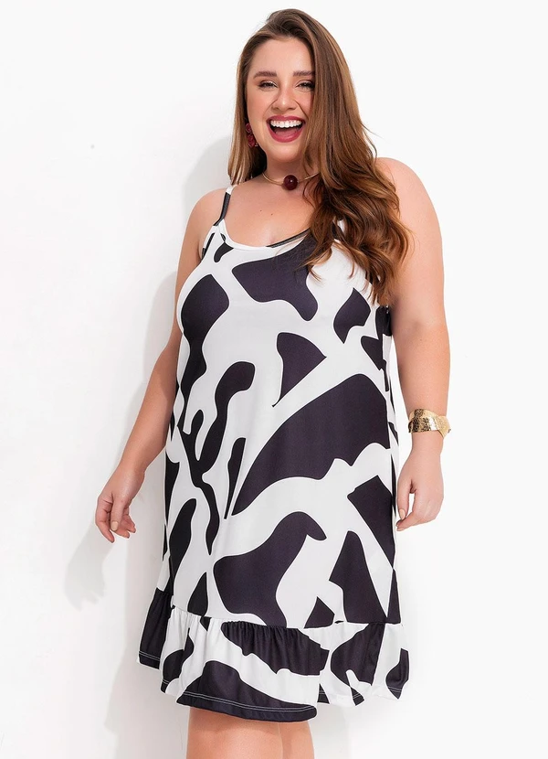 Marguerite - Vestido Abstrato em Jersey Acetinado 3