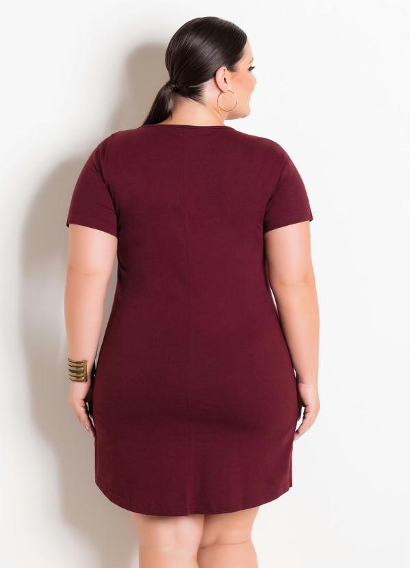 Marguerite - Vestido Amarração Bordô Plus Size Marguerite 2