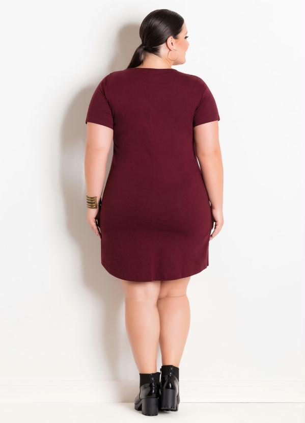 Marguerite - Vestido Amarração Bordô Plus Size Marguerite 4