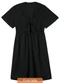 Outlet - Vestido Amarração Frontal Adulto Plus Preto - variação: Preto