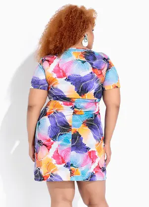 Marguerite - Vestido Aquarela em Jersey Acetinado - MARGUERITE