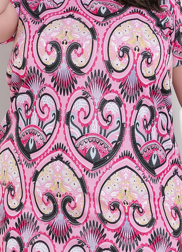 Marguerite - Vestido Arabesco Rosa em Malha 5