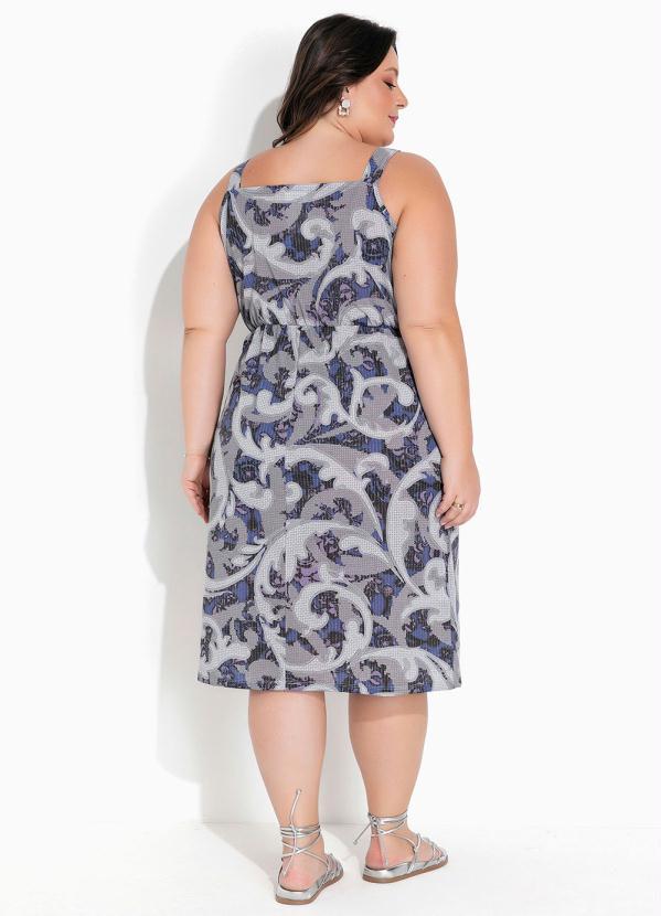 Marguerite - Vestido Arabescos com Alças Largas Plus Size 2