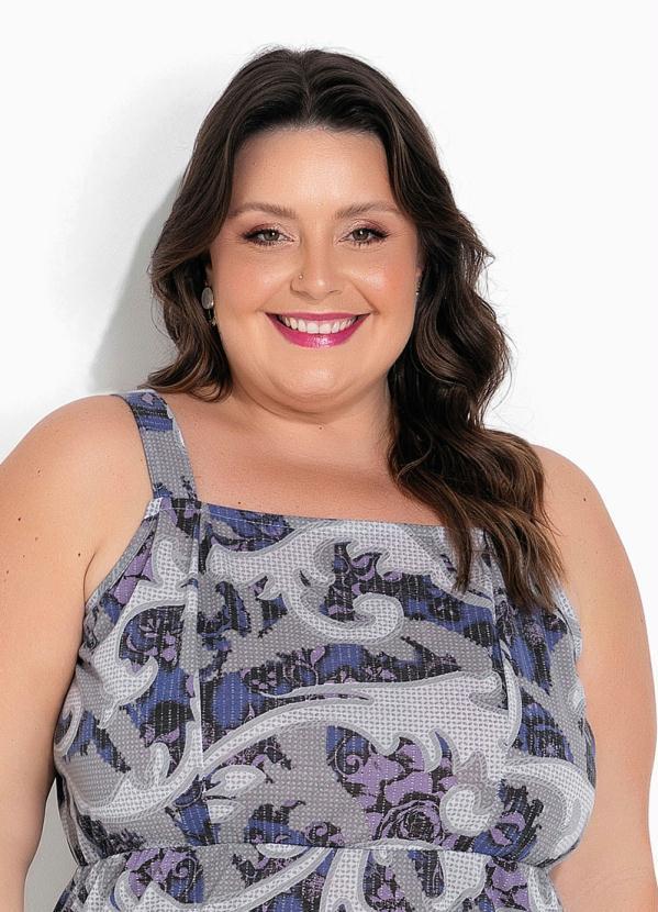 Marguerite - Vestido Arabescos com Alças Largas Plus Size 1
