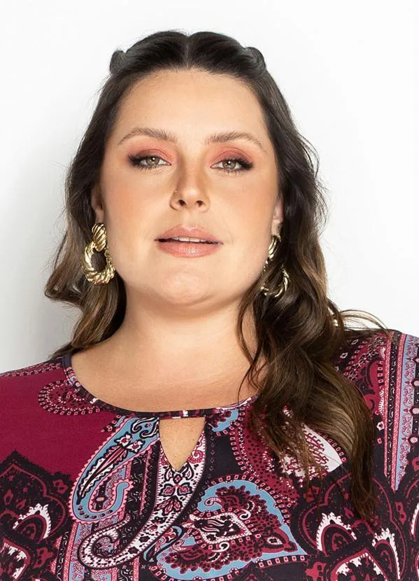 Marguerite - Vestido Arabescos com Mangas Flare Plus Size 3