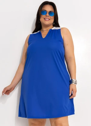 Marguerite - Vestido Azul Bic em Malha - MARGUERITE