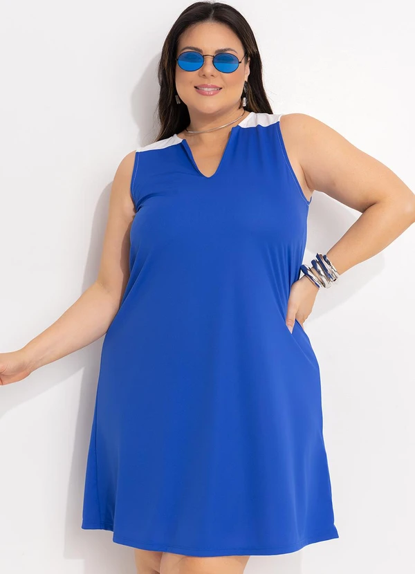 Marguerite - Vestido Azul Bic em Malha 3