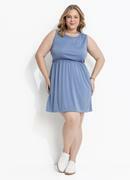 Vestido Azul em Malha