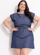 Vestido Azul Escuro Jeans Leve