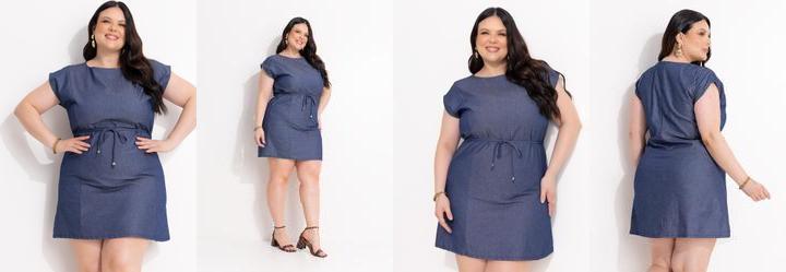 Vestido Azul Escuro Jeans Leve
