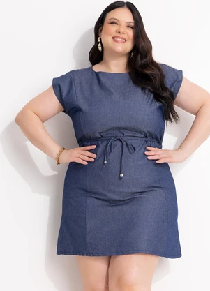 Marguerite - Vestido Azul Escuro Jeans Leve - MARGUERITE