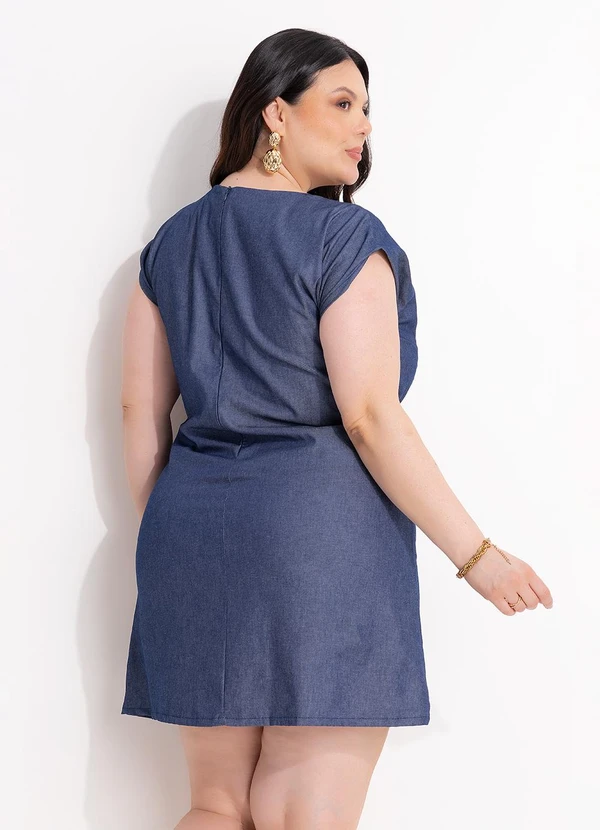 Marguerite - Vestido Azul Escuro Jeans Leve 5