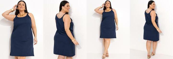 Vestido Azul Marinho em Malha