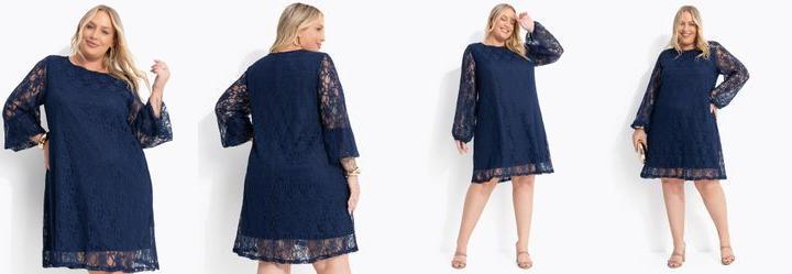Vestido Azul Marinho em Renda