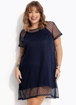 Marguerite - Vestido Azul Marinho em Tule - MARGUERITE