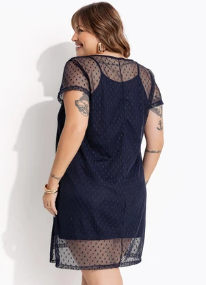 Marguerite - Vestido Azul Marinho em Tule - MARGUERITE