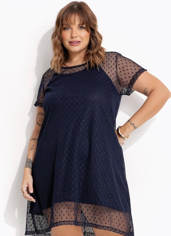 Marguerite - Vestido Azul Marinho em Tule 6