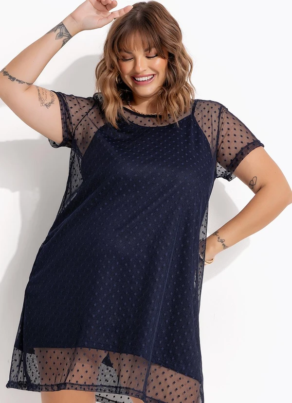 Marguerite - Vestido Azul Marinho em Tule 7