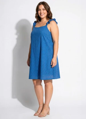 Marguerite - Vestido Azul Royal em Malha Laise - MARGUERITE
