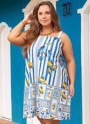Vestido Azulejo em Malha Fria