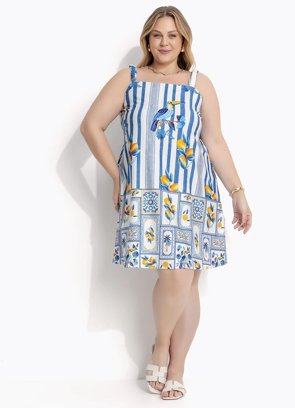 Marguerite - Vestido Azulejo em Malha Fria 8