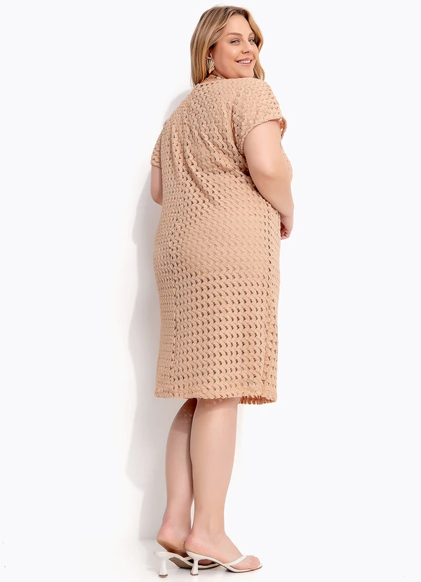 Marguerite - Vestido Bege em Malha de Viscose 7