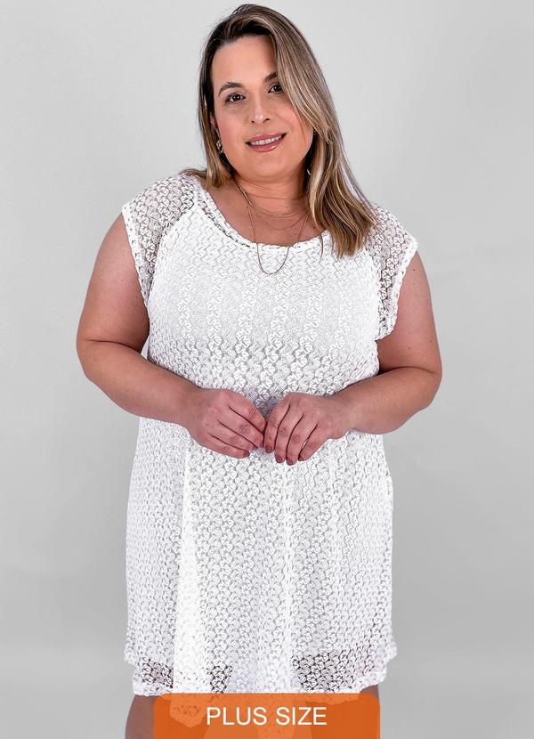 Miss Masy Plus - Vestido Bia Off White